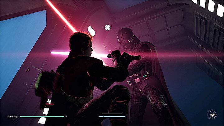 Po wyjściu z windy kontynuuj liniowy bieg - Rozdział 6 Fortress Inquisitorius - finał - solucja Jedi Upadły zakon - Star Wars Jedi Fallen Order - poradnik do gry