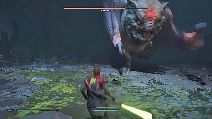 Gorgara w dalszej fazie walk zacznie biegać po arenie - Gorgara | Boss w Jedi Upadły Zakon / Fallen Order - Star Wars Jedi Fallen Order - poradnik do gry
