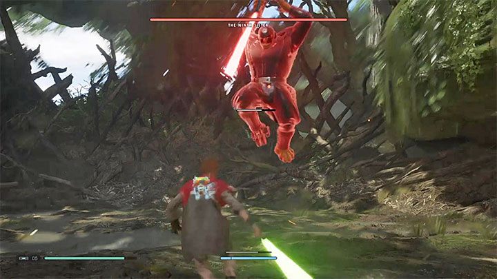 Dziewiąta Siostra do wyprowadzania ataków używa przede wszystkim miecza świetlnego - Dziewiąta Siostra | Boss w Jedi Upadły Zakon / Fallen Order - Star Wars Jedi Fallen Order - poradnik do gry