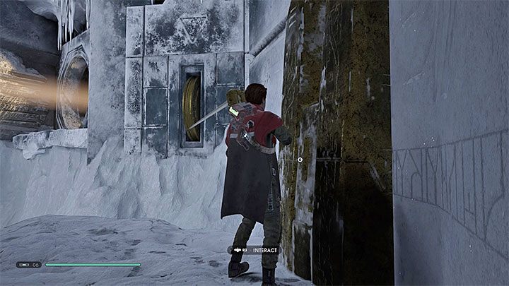 W nowej lokacji złap linę i przejdź z nią do znajdującego się obok zaczepu - Rozdział 5 Ilum - solucja Jedi Upadły zakon / Fallen Order - Star Wars Jedi Fallen Order - poradnik do gry