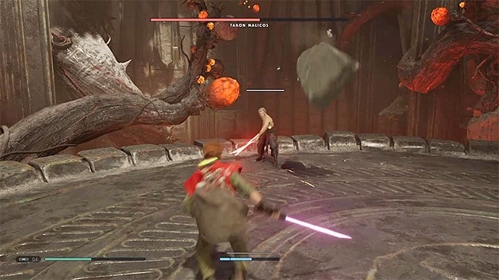 Malicos może rzucać w bohatera głazami - Rozdział 5 Powrót na Dathomir i walka z Malicosem - solucja Jedi Upadły zakon - Star Wars Jedi Fallen Order - poradnik do gry