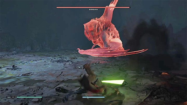Kolejny z ataków Gorgary to zamachnięcie skrzydłem - Rozdział 5 Gorgara i Grobowiec Kujeta - solucja Jedi Upadły zakon / Fallen Order - Star Wars Jedi Fallen Order - poradnik do gry