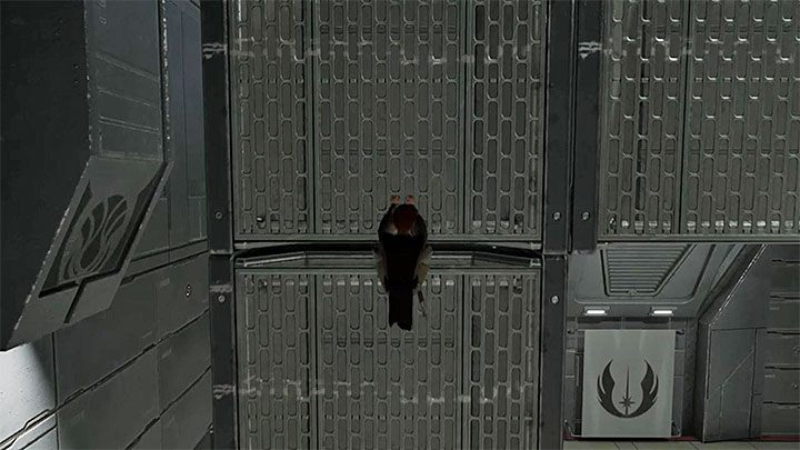 W końcowej fazie biegu po ścianie odbij się, wykonaj podwójny skok i złap się pionowej ściany wspinaczkowej - Rozdział 5 Gorgara i Grobowiec Kujeta - solucja Jedi Upadły zakon / Fallen Order - Star Wars Jedi Fallen Order - poradnik do gry