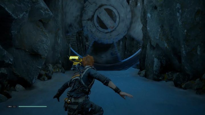 Zeskoczysz na tam na kolejną zlodzoną ziemię i ponownie będziesz musiał zatrzymywać mechanizmy, aby przedostać się bezpiecznie do dalszej części lokacji - Jak powrócić na statek w Zeffo w Jedi Upadły zakon? - Star Wars Jedi Fallen Order - poradnik do gry