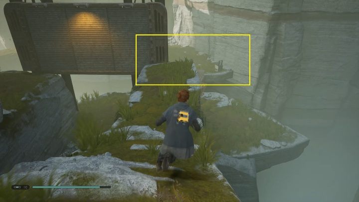 W Subterranean Refuge musisz zeskoczyć na niższe piętro lokacji - pokazane na screenie powyżej - Jak dostać się do Abandoned Workshop na planecie Bogano w Jedi Fallen Order? - Star Wars Jedi Fallen Order - poradnik do gry