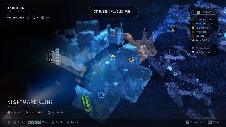 Część mapy: Nightbrother Ruins - Skrzynie w Dathomir | Sekrety w Jedi Upadły zakon / Fallen Order - Star Wars Jedi Fallen Order - poradnik do gry