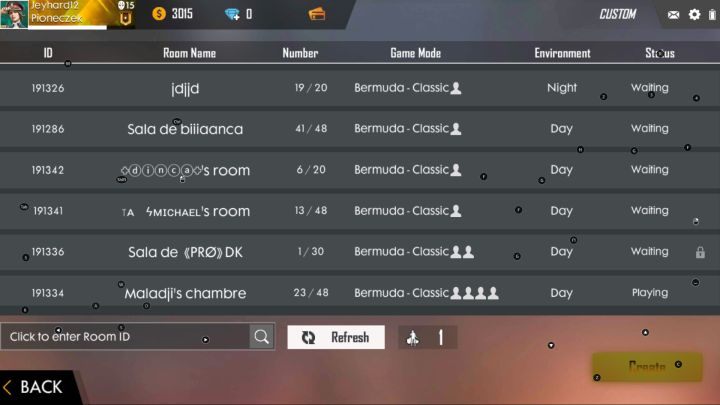 Gracze mają również możliwość samodzielnego założenia serwera z rozgrywką w dowolnym trybie. - Tryby rozgrywki | Garena Free Fire - Garena Free Fire - poradnik do gry