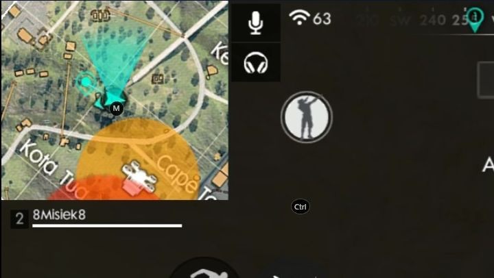 Mini-mapa dostarcza całej masy informacji - tak o pozycji innych graczy, aktywnej strefy, jak i o strefach zagrożenia. - Jak uchronić się od śmierci w Garena Free Fire? - Garena Free Fire - poradnik do gry