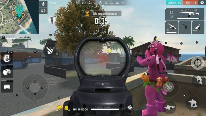 W miarę możliwości staraj się nie zwracać na siebie uwagi i atakować wtedy, gdy masz pewność, że dasz radę wyeliminować wroga. - Garena Free Fire - poradnik do gry