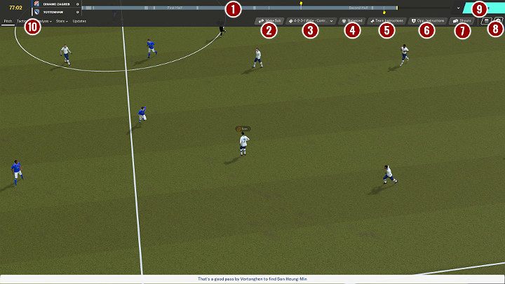Podobnie, jak w poprzedniej odsłonie serii, interfejs meczowy w Football Manager 2020 jest przejrzysty i pozwala na sprawne reagowanie na aktualną sytuację na boisku - Mecz w Football Manager 2020 - Football Manager 2020 - poradnik do gry