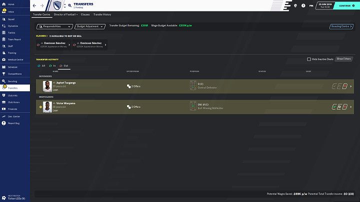 Jeśli prowadzisz mały klub i nie dysponujesz dużym budżetem, warto zastanowić się nad opcją wypożyczania zawodników - Transfery w Football Manager 2020 - Football Manager 2020 - poradnik do gry