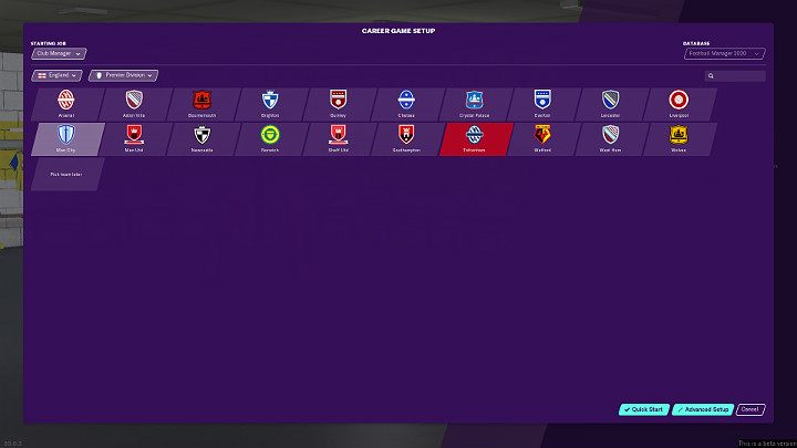 1 - Krok 3 - Wybór drużyny | Football Manager 2020 - Football Manager 2020 - poradnik do gry