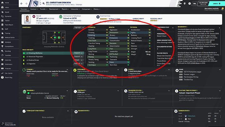 W grze Football Manager, atrybuty zawodnika odzwierciedlają jego umiejętności - Krok 5 - Poznaj swoich zawodników | Football Manager 2020 - Football Manager 2020 - poradnik do gry