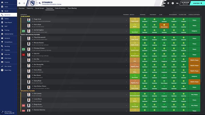 Morale to współczynnik, który utrzymuje się na niskim poziomie po dłuższej przerwie w rozgrywkach ligowych - Krok 8 - Przygotowania do sezonu i trening ogólny | Football Manager 2020 - Football Manager 2020 - poradnik do gry