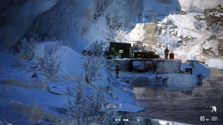 Już na samym początku trafisz na posterunek wroga. - Forteca Arakchayev (Arakchayev Fortress) | Solucja Sniper Ghost Warrior Contracts - Sniper Ghost Warrior Contracts - poradnik do gry