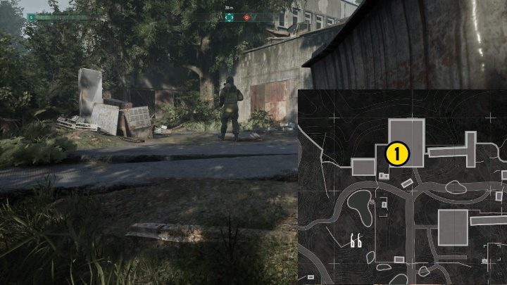 Do wskazanego miejsca możecie dotrzeć, idąc wzdłuż drogi [1] - Chernobylite: Pamiątka z przeszłości (Memento from the Past) - solucja - Chernobylite - poradnik do gry