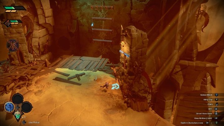 Wszystkie skrzynie, mapy oraz rdzenie możesz podnieść dopiero po zejściu z konia - Darksiders Genesis: Konie - Darksiders Genesis - poradnik do gry