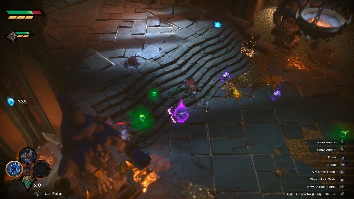 Aby móc użyć tej umiejętności musisz podnosić żółte kule, które wypadają z zabijanych stworzeń - Darksiders Genesis: Porady na start - Darksiders Genesis - poradnik do gry