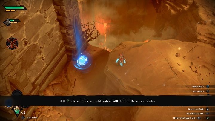 W grze jest wiele miejsc, w których wybijesz się w powietrze, aby móc doskoczyć do innej części lokacji - Darksiders Genesis: Świat gry - jak się poruszać? - Darksiders Genesis - poradnik do gry
