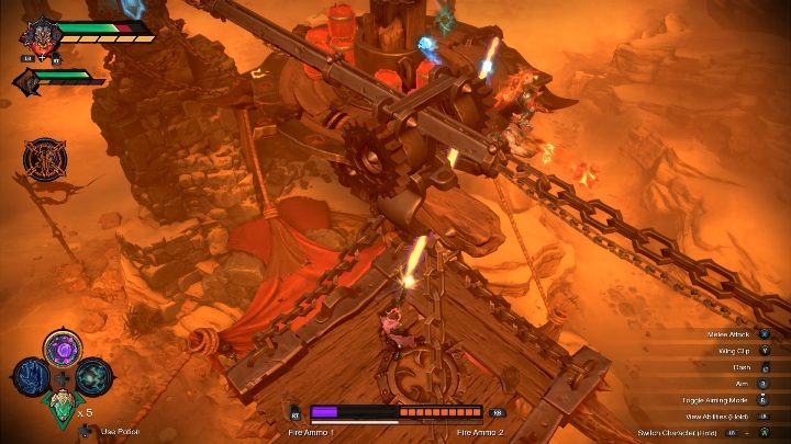 Wybuchające beczki często ułatwią Ci eliminowanie przeciwników, ale również otwieranie przejść - Darksiders Genesis: Świat gry - jak się poruszać? - Darksiders Genesis - poradnik do gry