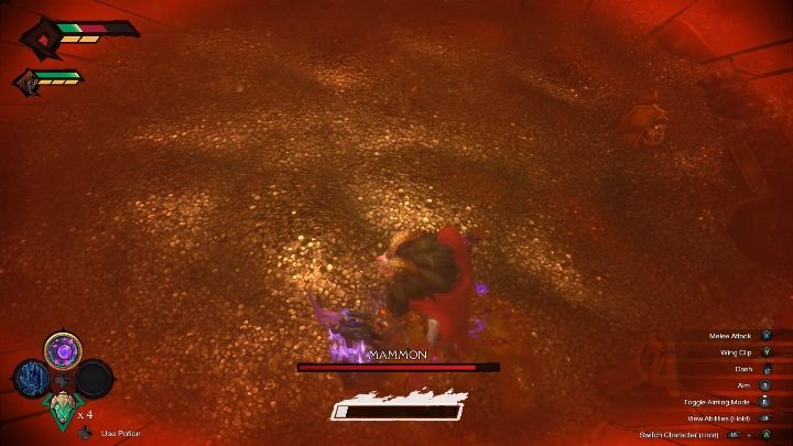 Szybki atak Mammona to ukrywanie się i wyskakiwanie z podłogi pełniej pieniędzy - Darksiders Genesis: Mammon boss - rozdział 6, walka - Darksiders Genesis - poradnik do gry
