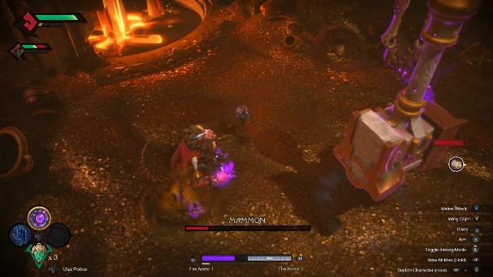 Kopi Mammona nie możesz uszkodzić - po tym rozpoznasz, który z nich jest prawdziwy - Darksiders Genesis: Mammon boss - rozdział 6, walka - Darksiders Genesis - poradnik do gry