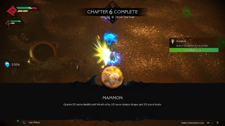 Za pokonanie bossa otrzymasz rdzeń Mammon, dużą ilość dusz oraz możliwość przejścia dalej - Darksiders Genesis: Mammon boss - rozdział 6, walka - Darksiders Genesis - poradnik do gry