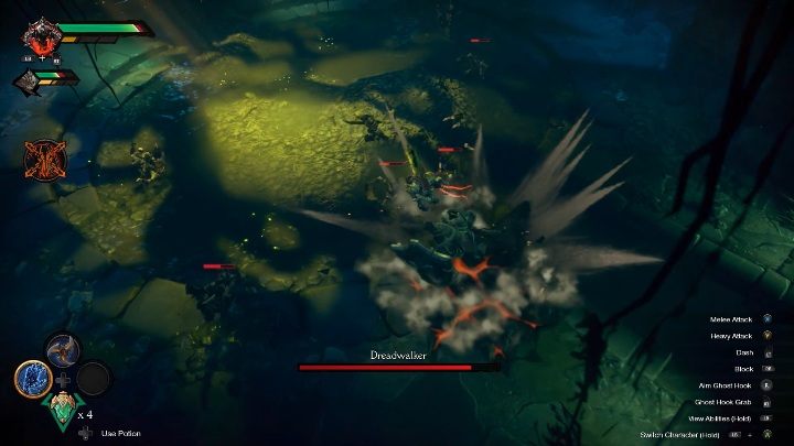 W trakcie walki przeciwnik przyzywa do siebie wielu sojuszników - Darksiders Genesis: Dreadwalker boss - rozdział 7, walka - Darksiders Genesis - poradnik do gry