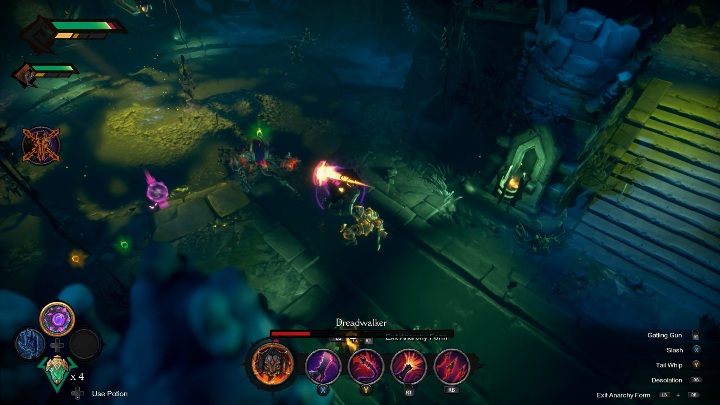 Świetnym sposobem na pokonanie bossa jest uruchomienie Chaosu/Anarchii - Darksiders Genesis: Dreadwalker boss - rozdział 7, walka - Darksiders Genesis - poradnik do gry