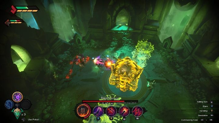 W trakcie walki boss przywołuje wiele przeciwników, którzy będą Cię specjalnie wrzucać do trującej substancji - Darksiders Genesis: Blight Cannon boss - rozdział 8, walka - Darksiders Genesis - poradnik do gry