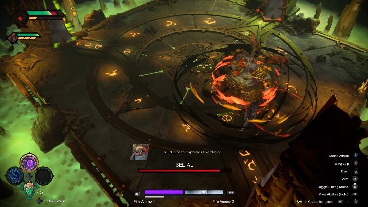 W trakcie walki boss często zmienia swoje położenie - Darksiders Genesis: Belial boss - rozdział 9, walka - Darksiders Genesis - poradnik do gry