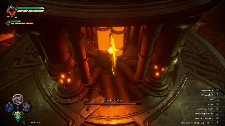 W trakcie walki przeciwnik wylewa z siebie niezliczone ilości trującej substancji - Darksiders Genesis: Flux Chamber boss - rozdział 14, walka - Darksiders Genesis - poradnik do gry