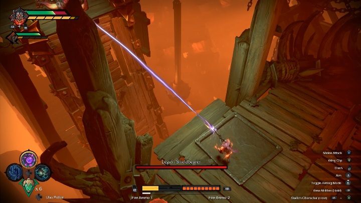 Jeśli nie pokonasz sojuszników bossa nie będziesz mógł zranić Legion Shieldbearer - Darksiders Genesis: Legion Shieldbearer boss - rozdział 14, walka - Darksiders Genesis - poradnik do gry