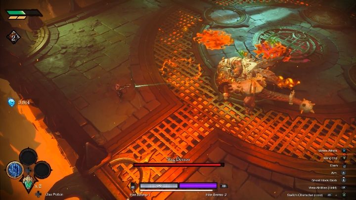 Gdy powrócisz na arenę czeka Cię starcie ze Slag Demonem - Darksiders Genesis: Boss, rozdział 2 - jak się tam dostać? - Darksiders Genesis - poradnik do gry