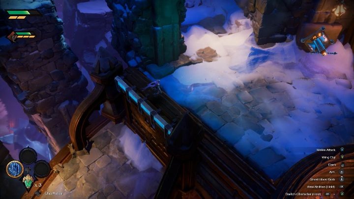 Musisz szybko zeskoczyć z dźwigni i wskoczyć na otwartą ścianę - Darksiders Genesis: Loch, rozdział 3 - jak się tam dostać? - Darksiders Genesis - poradnik do gry