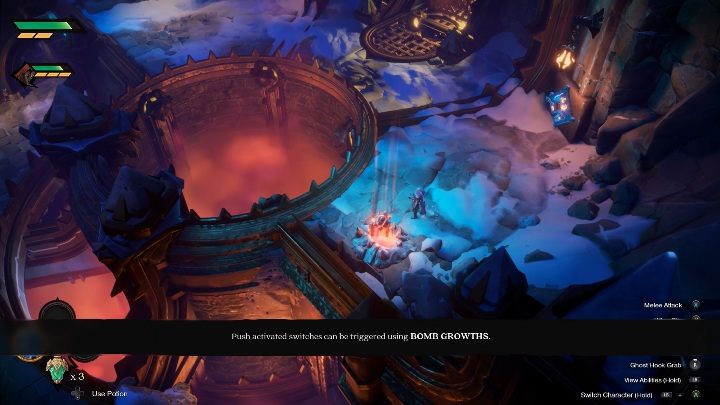 Jeśli grasz samotnie musisz przejść dalej i zdobyć - Bomb Grawths - Darksiders Genesis: Loch, rozdział 3 - jak się tam dostać? - Darksiders Genesis - poradnik do gry