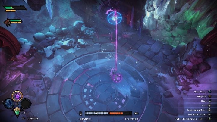 Twoim pierwszym zadaniem będzie rzuceniem Void Bomb w pierwszy punkt otwierający portal - Darksiders Genesis: Void Bomb, rozdział 4 - jak używać? - Darksiders Genesis - poradnik do gry