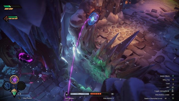 Kolejną bombę rzuć na punkt, położony za przepaścią - Darksiders Genesis: Void Bomb, rozdział 4 - jak używać? - Darksiders Genesis - poradnik do gry