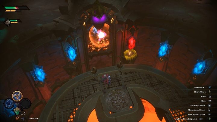 W małym pomieszczeniu jest dźwignia - Darksiders Genesis: Wrota. rozdział 6 - jak otworzyć? - Darksiders Genesis - poradnik do gry