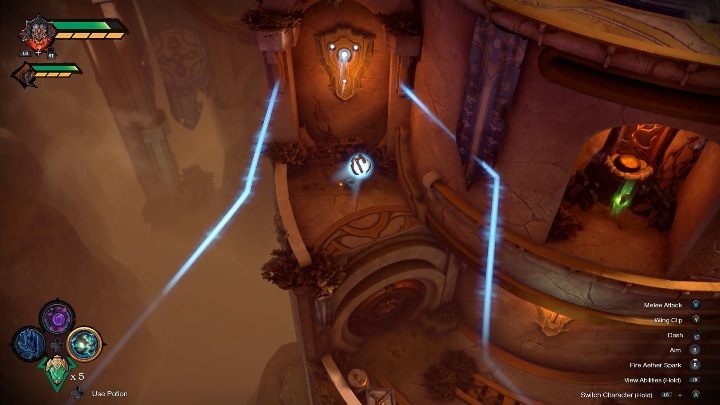 Trzeci punkt znajduje się dokładnie po drugiej stronie góry, na której staniesz - Darksiders Genesis: Aether Spark, rozdział 11 - jak używać? - Darksiders Genesis - poradnik do gry