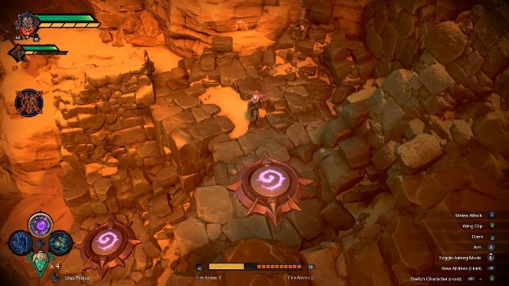 Gdy udasz się w prawą część lokacji znajdziesz dwa punkty, w których możesz otworzyć portal - Darksiders Genesis: Skrzynia z bonusem, rozdział 14 - jak się tam dostać? - Darksiders Genesis - poradnik do gry