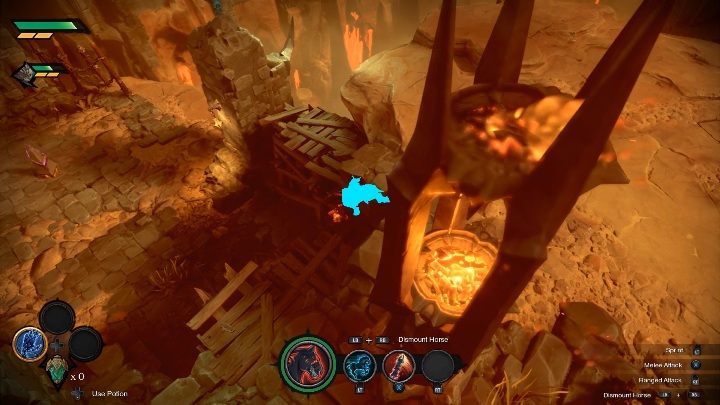 Animacja wchodzenia na wierzchowca wymaga od postaci poruszenia się w przód - Darksiders Genesis: Utknąłem pomiędzy teksturami - co teraz? - Darksiders Genesis - poradnik do gry