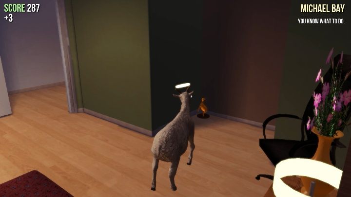 W dużym beżowym domu jest posąg - Posągi kóz w Goat Simulator - Goat Simulator - poradnik do gry