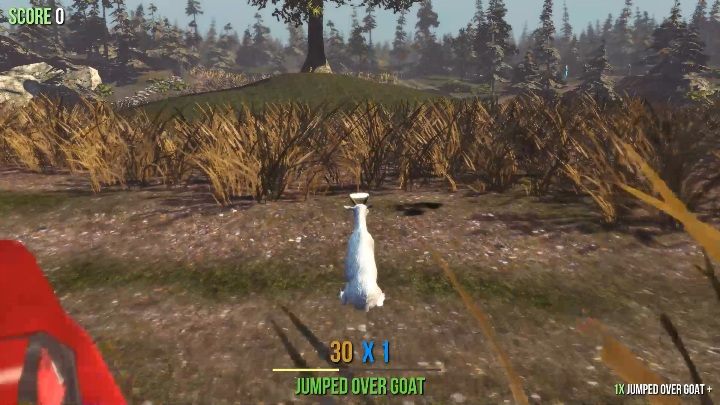 Posag znajdziesz pod drzewem, na skraju pola - Posągi kóz w Goat Simulator - Goat Simulator - poradnik do gry
