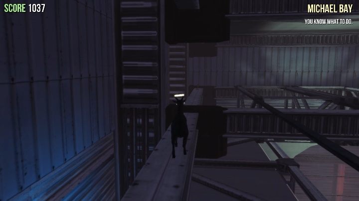 Na szczycie Centrum Badawczego Low Gravity czeka na ciebie posąg - Posągi kóz w Goat Simulator - Goat Simulator - poradnik do gry