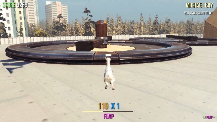 Wewnątrz rusztowania, w centrum badawczym Low Gravity - Posągi kóz w Goat Simulator - Goat Simulator - poradnik do gry