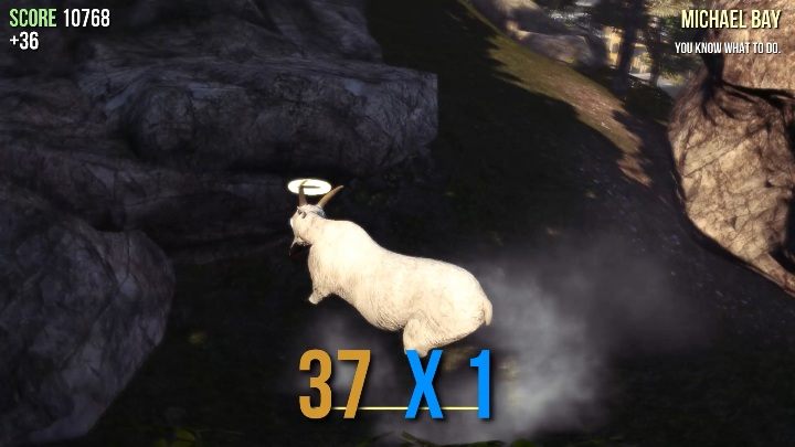 W górach znajduje się skała, a zaraz za nią posąg - Posągi kóz w Goat Simulator - Goat Simulator - poradnik do gry