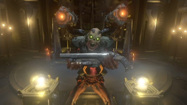 Działanie - to strzela z podwójną lufą i dwuramiennym hakiem - Doom Eternal: Bronie - Doom Eternal - poradnik do gry