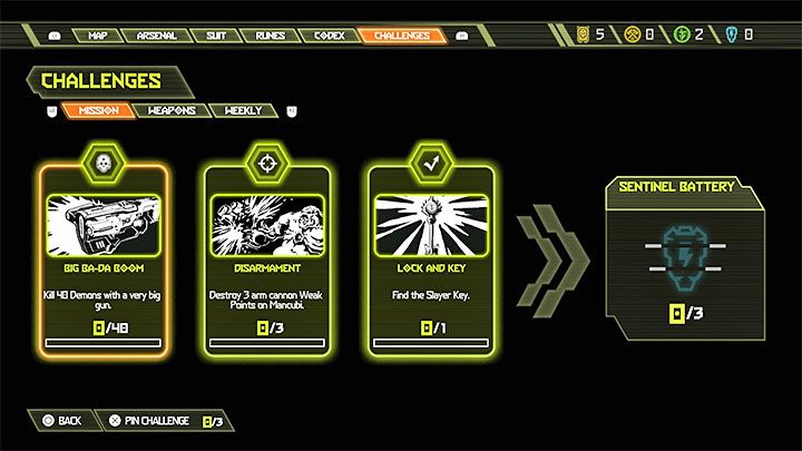 To pierwsza z trzech głównych kategorii wyzwań - Doom Eternal: Wyzwania - Doom Eternal - poradnik do gry