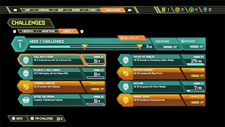 Wyzwniami tygodniowymi możesz zajmować się tylko jeśli jesteś połączony z serwerami gry - Doom Eternal: Wyzwania - Doom Eternal - poradnik do gry